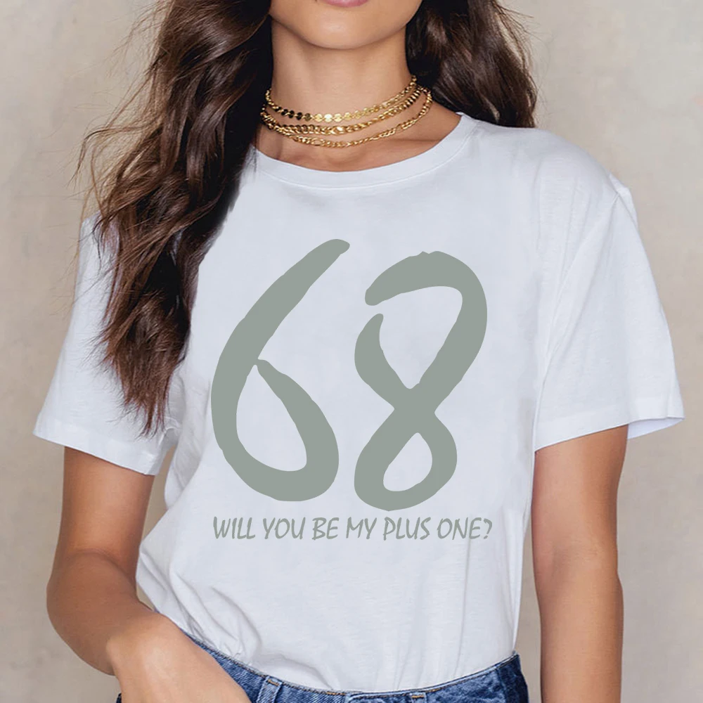 

Tops T Shirt 68 Plus One Comic Inscriptions Custom Female Shirt