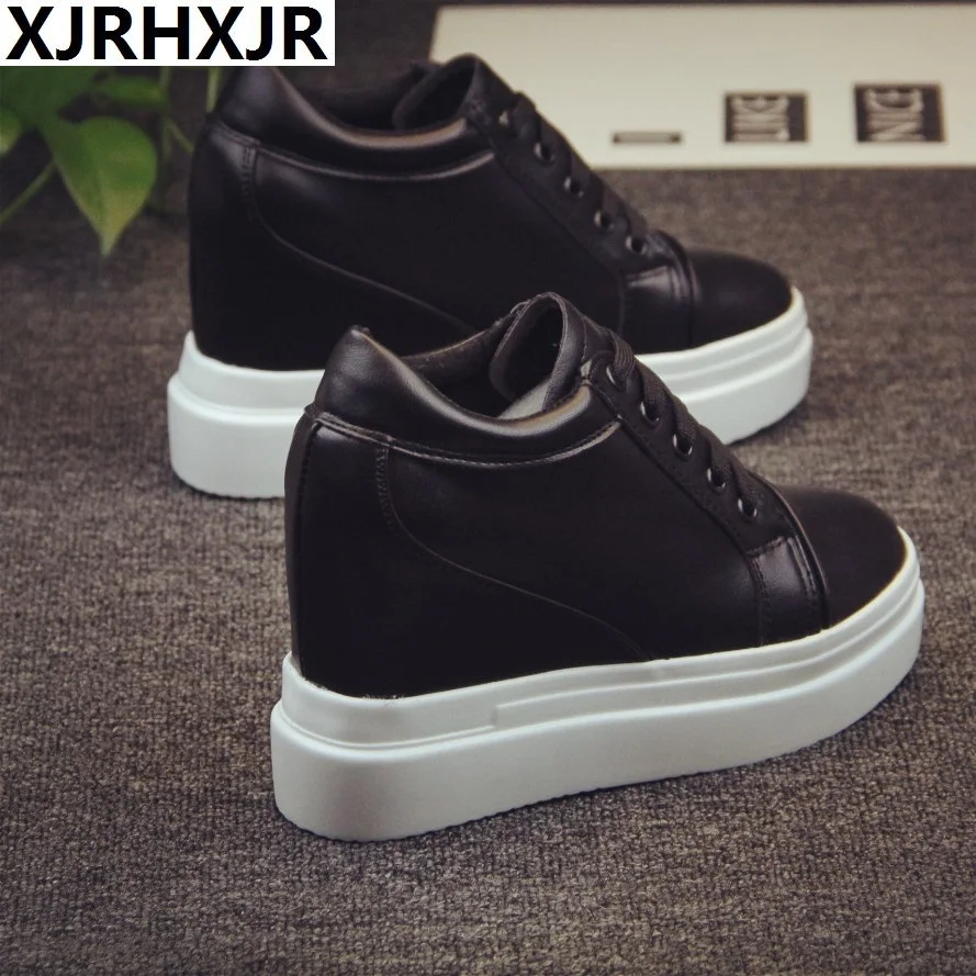 Женские туфли на платформе 10 см повседневные кроссовки толстой подошве обувь