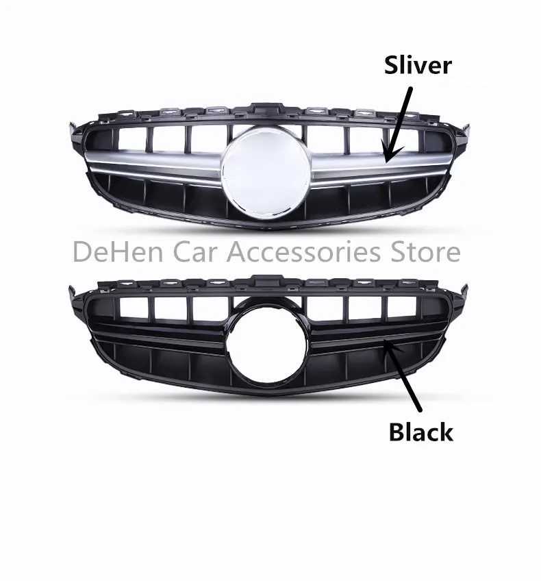 Front Grille for Mercedes Benz AMGS Style C Class W205 2015-2021 C180 C200 C250 C300 C63S without Centre Logo XC | Автомобили и