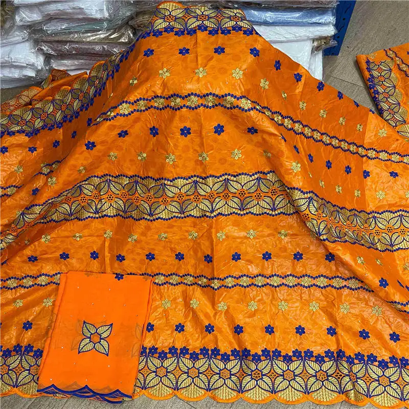

Basin riche Bazin brode african fabric nigerian lace fabric lace material high quality 7yards ! HL102708