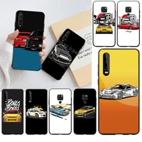 huagetop tokyo jdm drift sport car black cell phone case for huawei p40 p30 p20 lite pro mate 30 20 pro p smart 2019 prime