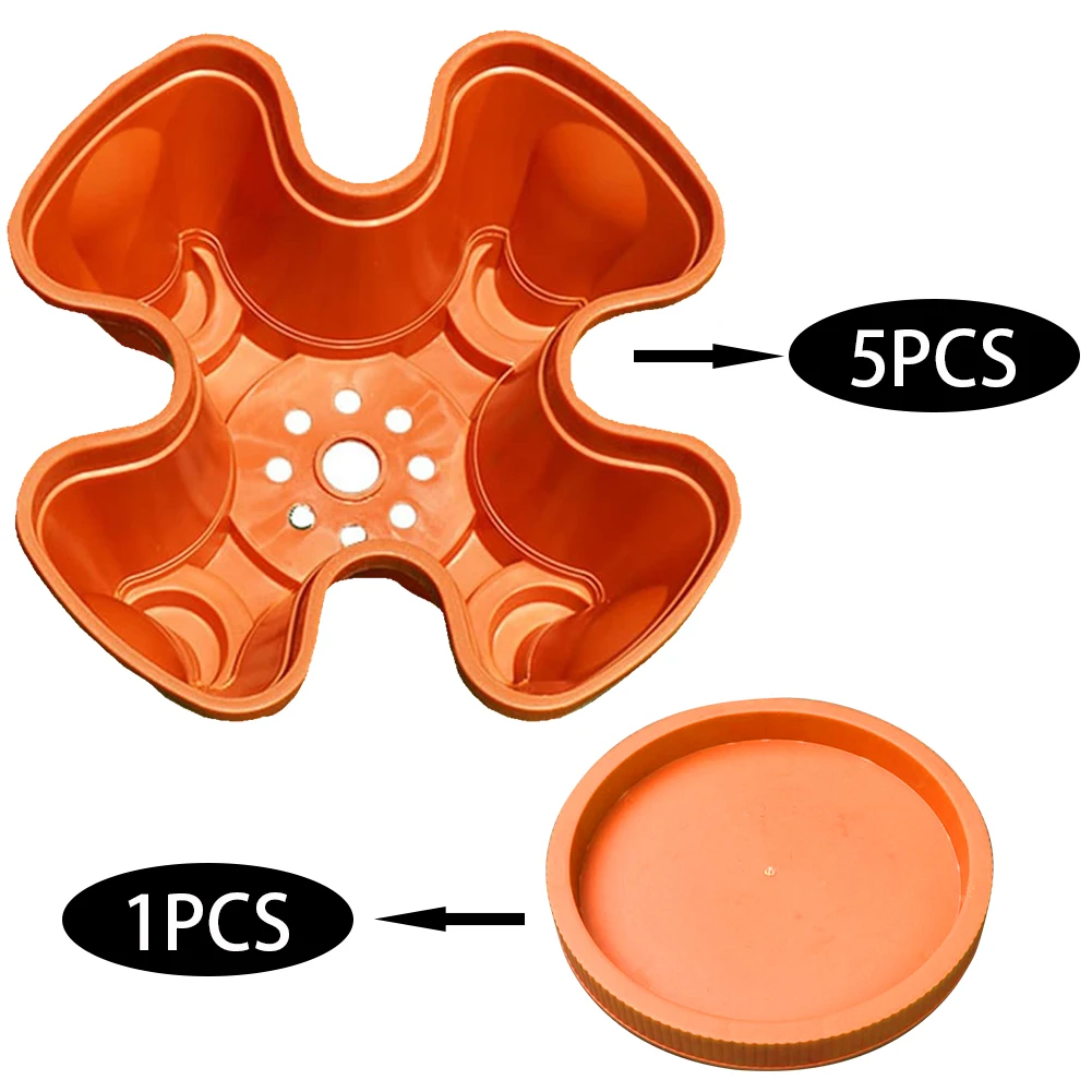 Flowepot 1 набор из 6 шт. многослойные горшок для выращивания укладки овощей дыни