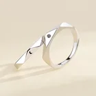 Кольцо мужское, женское, свадебное, Незамкнутое, 2 шт., с изображением Солнца и Луны, парные кольца для влюбленных