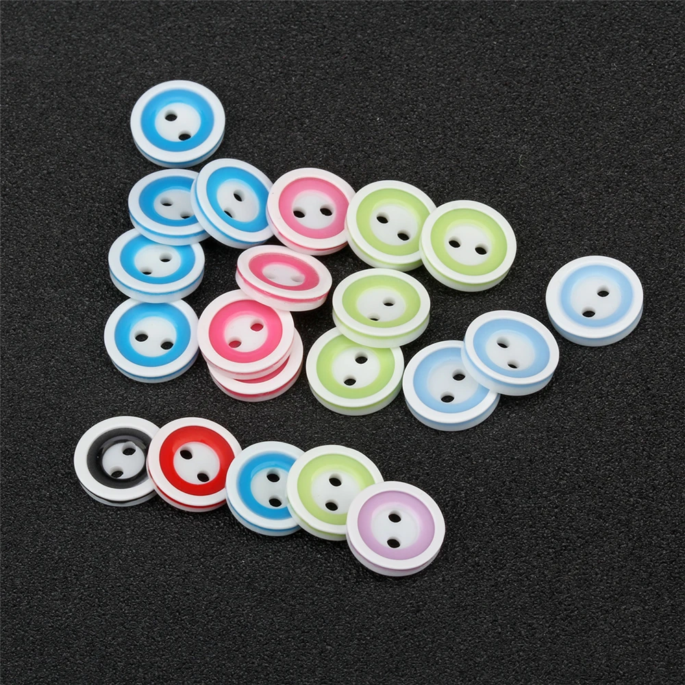 100 шт. круглые 2 отверстия кнопки из смолы шитье подходит для скрапбукинга