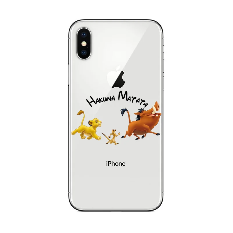 Мягкий силиконовый чехол Lion King Pumba Hakuna Matata для iPhone SE S 5 6 6S 7 8Plus Max XS XR X10 | Мобильные