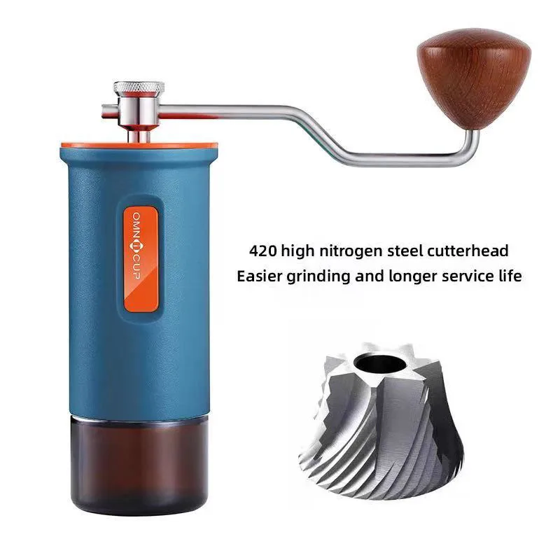Omnicup Manual Coffee Grinder High Quality Coffee Grinding Machine Burr Mill Grinder Mini Bean Milling Portable Kitchen Grinder
