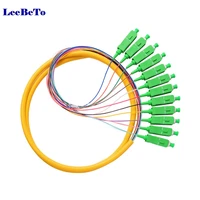 5pcslot 1 5m 4 92feet sc apc 12 fibers os2 single mode bunch pvc ofnr 0 9mm fiber optic pigtail