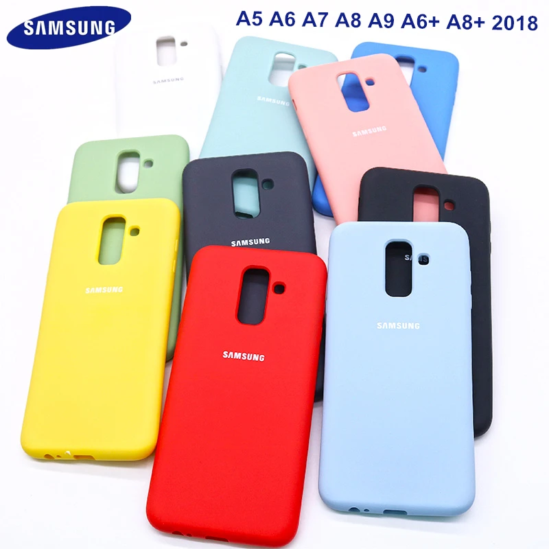 Жидкий силиконовый чехол для телефона Samsung a8plus a6 + 2018 защитный шелковистый мягкий