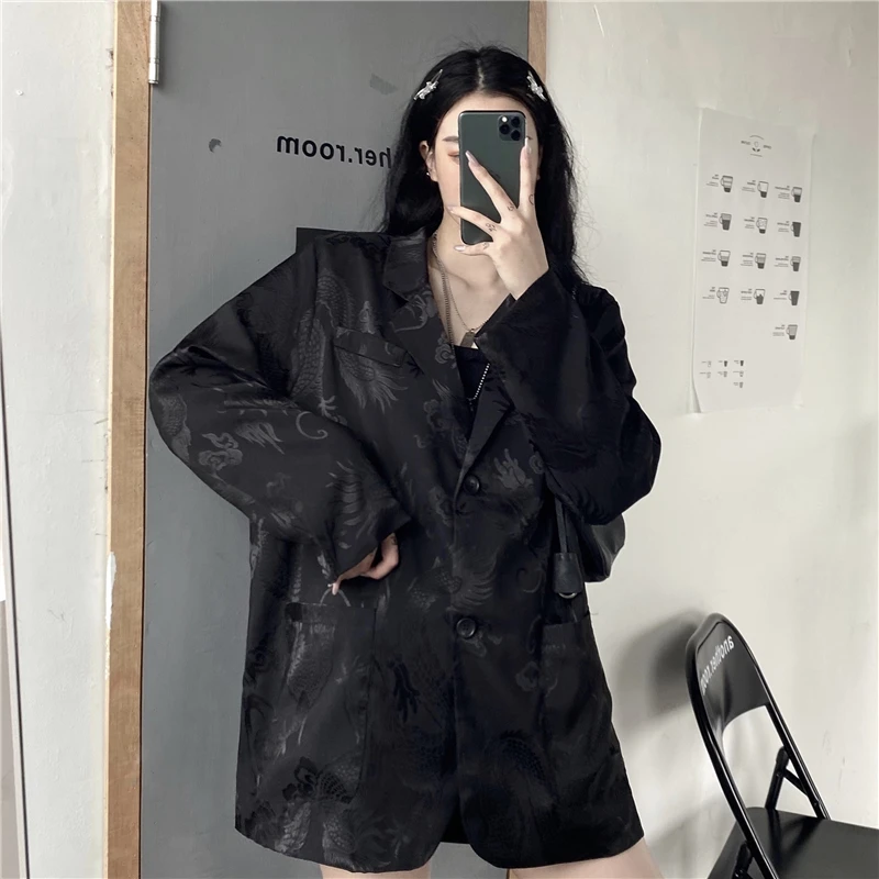 

New Korean style casual loose silhouette dragon jacket