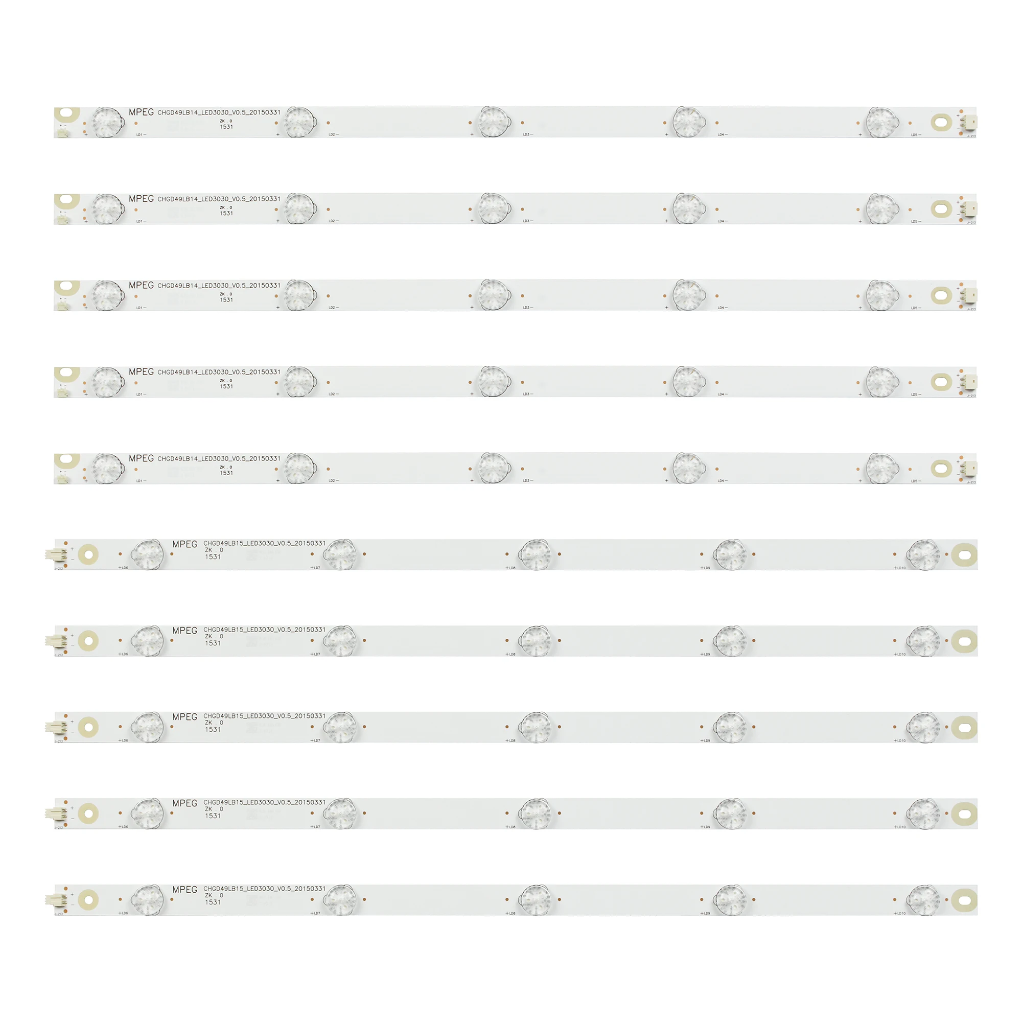 Светодиодная лента с подсветкой 5 ламп для телевизоров Chang hong 49 &quotCHGD49LB14 _