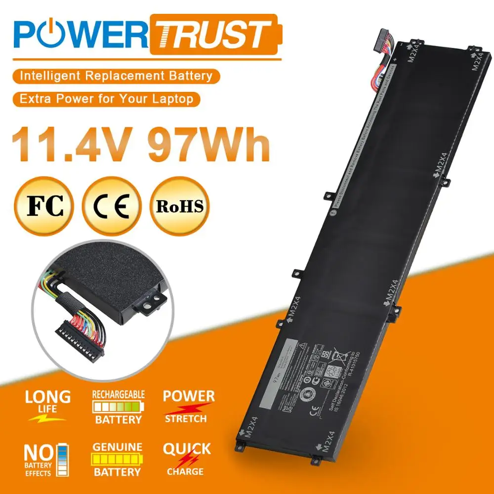 Аккумулятор для ноутбука Dell 11 4 XPS 15 5510 9550 6GTPY 5XJ28 Precision 9560 M5510 M5520 Series 5520 в 97 Вт/ч