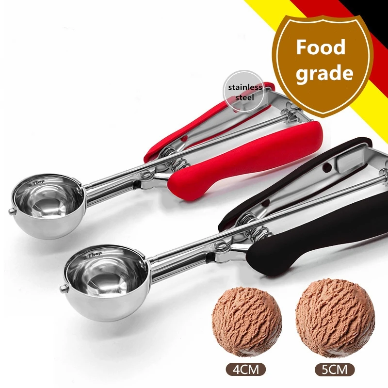 stainless steel ice cream scoop tool cookie scoop icecream spoon kitchen gadgets 2020 sticks mashed potatoes watermelon spoon free global shipping