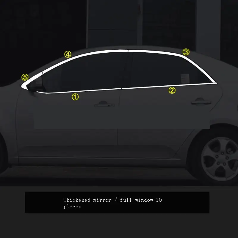 Декоративная наружная наклейка автомобильные аксессуары корпус окна 2009 2010 2011 2012
