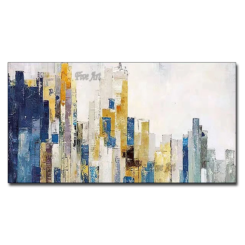 

Abstract City Landscaple Oil Painting Canvas Wall Art Oil Paintings Canvas Abstract Art Home Decoration Wall Pictures No Framed