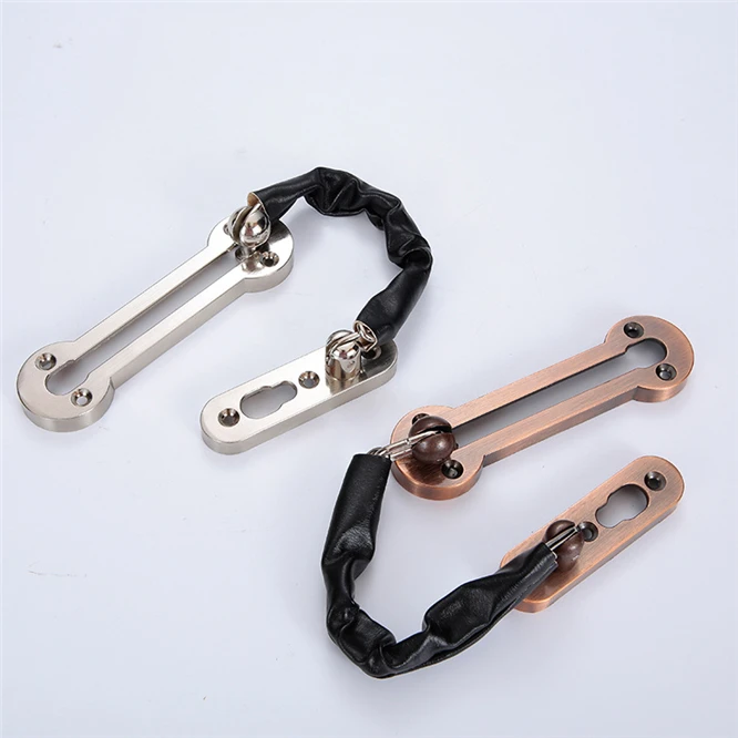 100sets Stainless Steel Security Door Chain Lock Anti-theft Latch Silver Bronze Gold Black Hardware | Обустройство дома