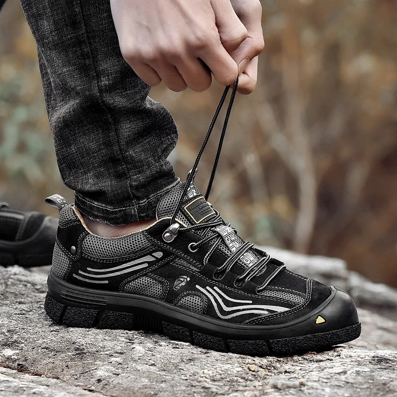 

New Arrivals Casual Mesh Shoes For Men Outdoor Breathable Light Lace-up Flats fashion Footwear Quality Male shoes Sneakers