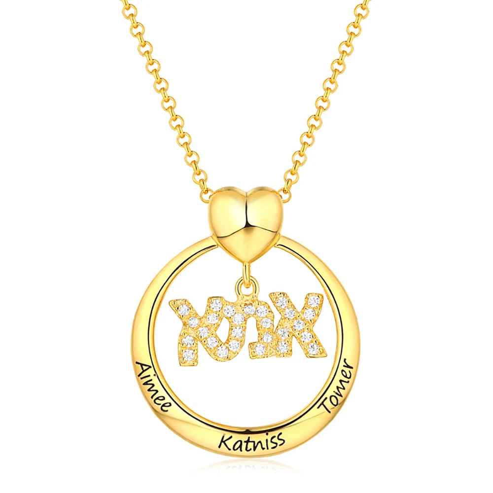 Sweey Прямая поставка индивидуальное женское ожерелье с выгравированным ивритом