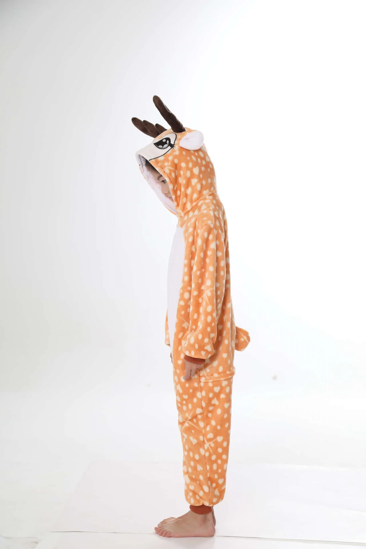 Фланелевые Кигуруми для взрослых комбинезон с оленем мультяшная Пижама