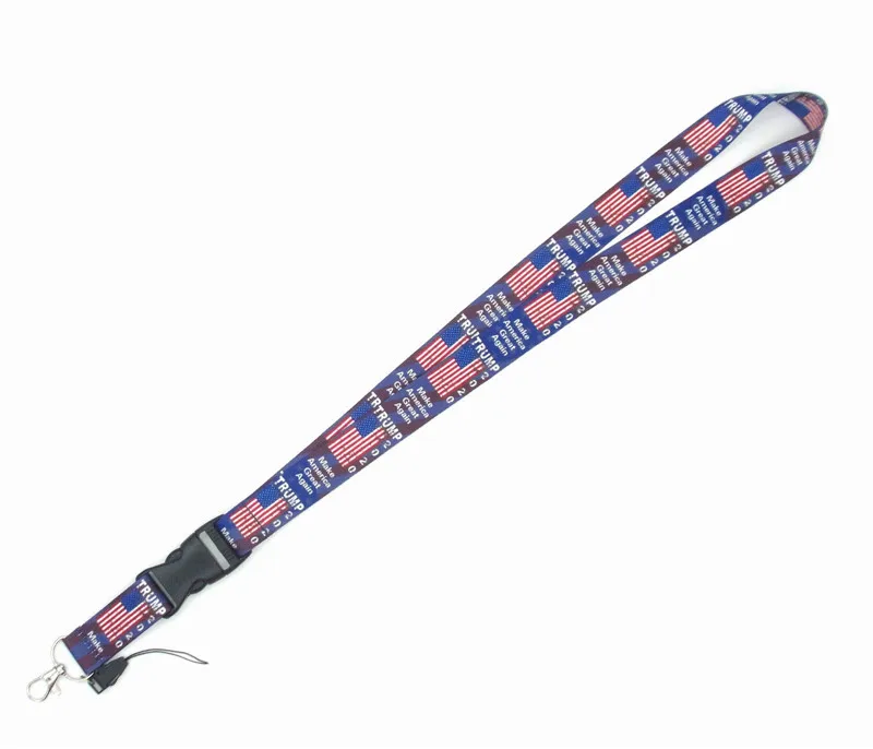 Двухсторонний шнурок с логотипом американского флага принтом Трампа шейный