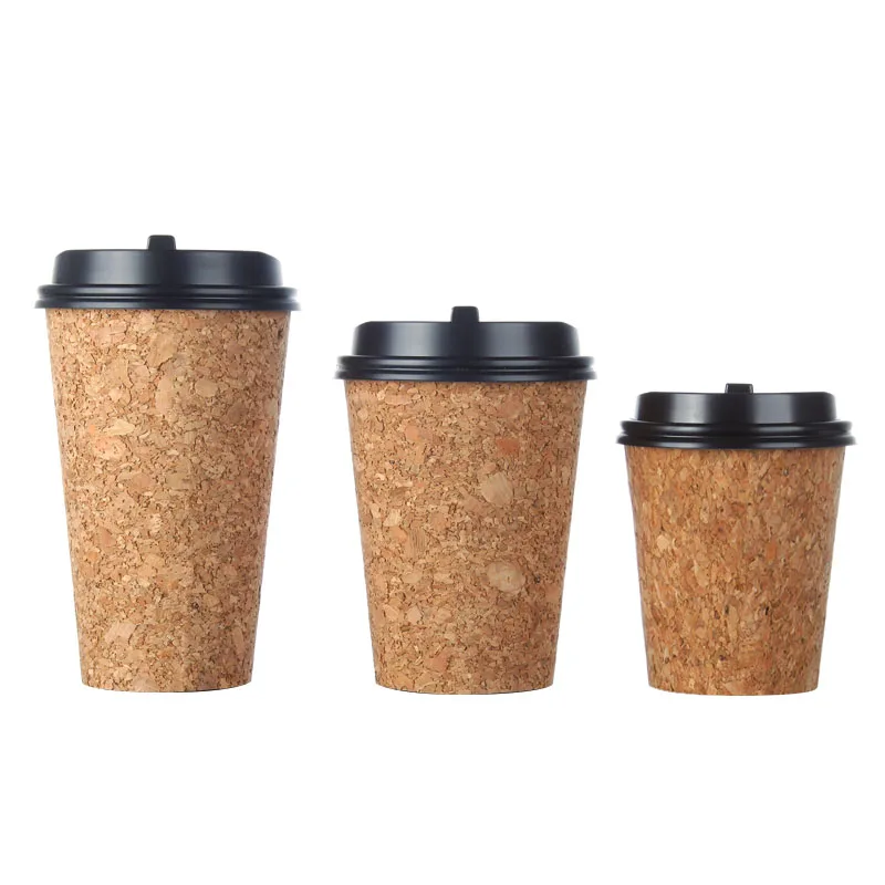 

50pcs Net red disposable cork paper cups 16oz 500ml large creative hot drinks coffee cups high-grade tea drinking cup with lid