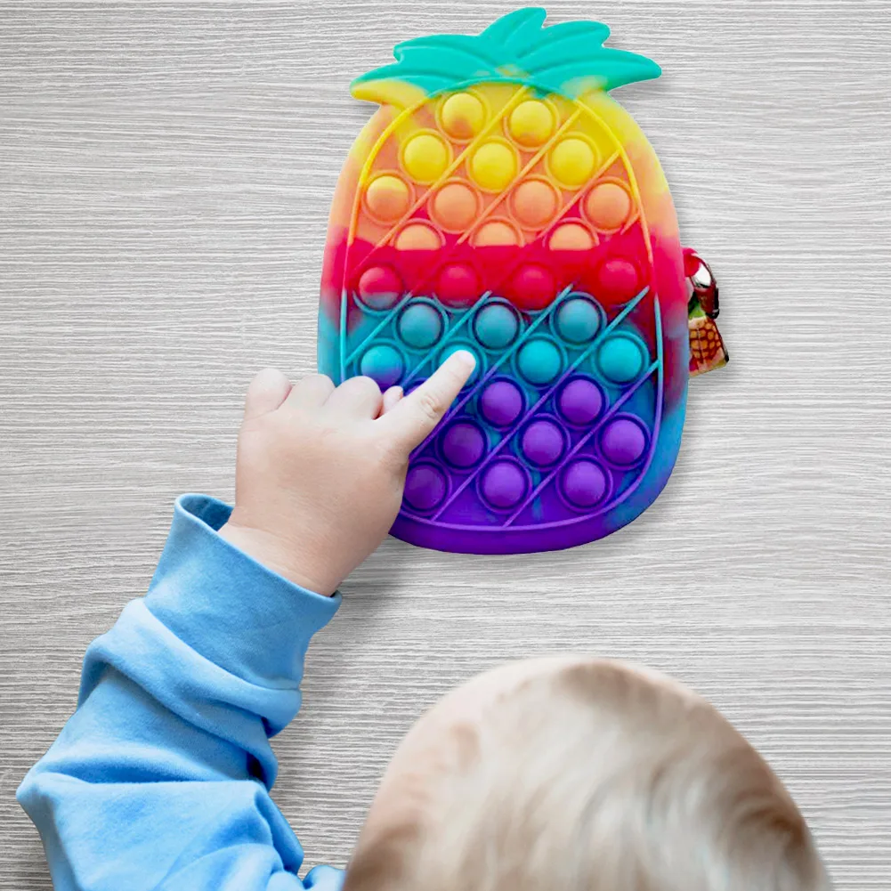 

Pressure Relief Squeeze Bubble Pouch Kid Coin Money Storage Bag Sensory Toy Autism Special Stress Reliever