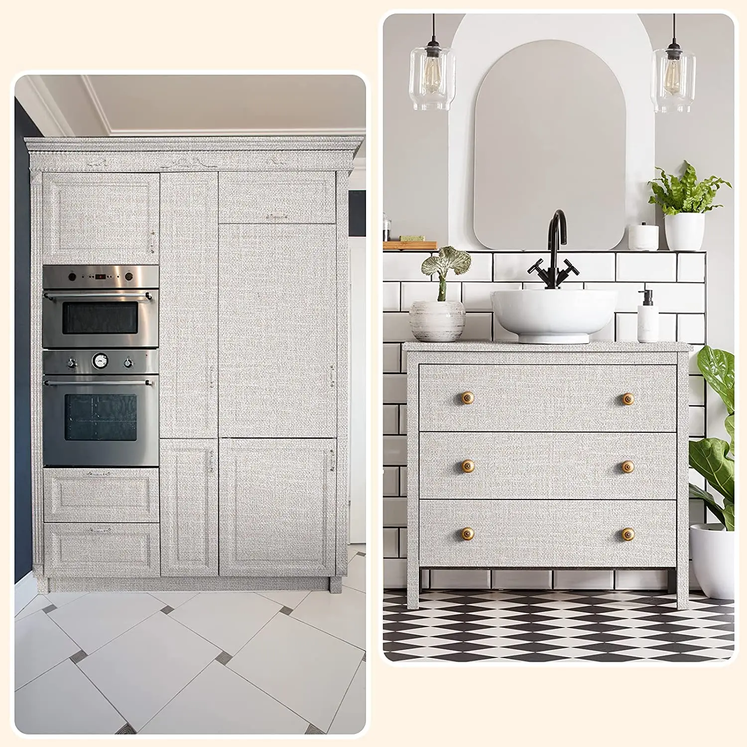 

Beige Self Adhesive Linen Texture Wallpaper Waterproof Removable Adhesive Peel Wallpaper For Decoration Hotel Room Bedroom