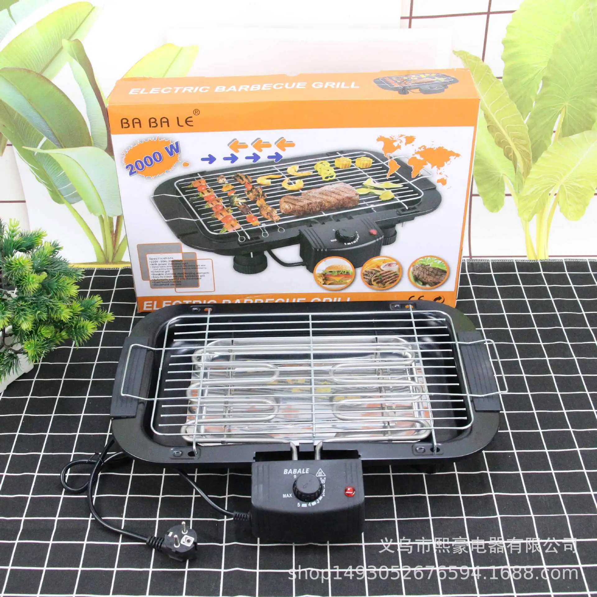 2000w 230v electric grills portable smokeless non stick bbq grill multi function 5 gears adjustable for home camping for eu 8pcs free global shipping