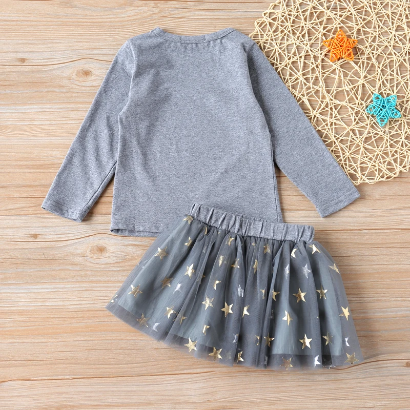 Осенне-весенняя новинка комплект-платье: пуловер с длинными рукавами и принтом