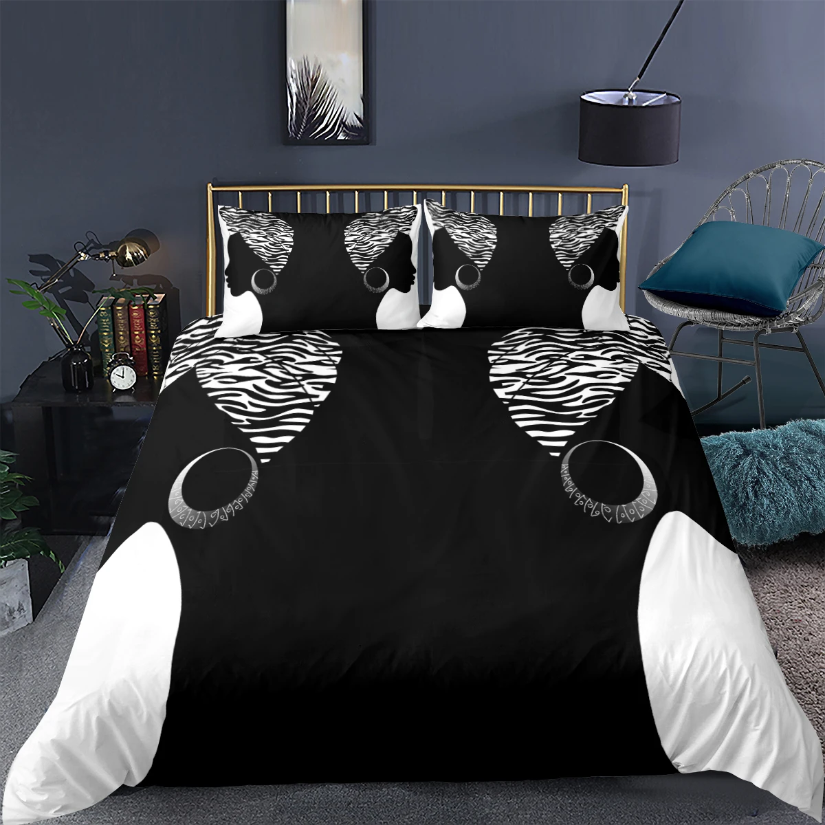 

People Silhouette Printed Duvet Cover 3D Bedding Set Soft Quilt Cover Pillowcase Single Twin Queen King Double Full Size 2/3 Pcs