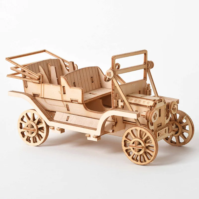 Самодельный самолет Дрон часы автомобиль игрушки 3D деревянная головоломка