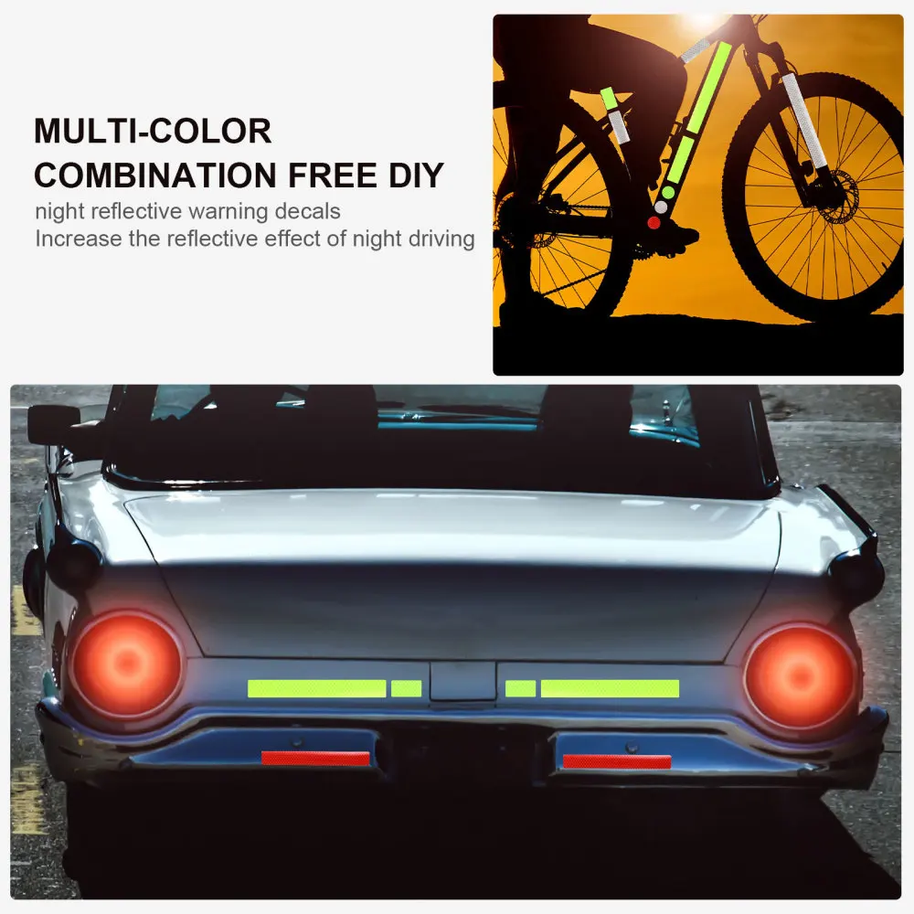 

3 Sheets Bike Reflective Strips Bike Warning Strips Cycling Strips
