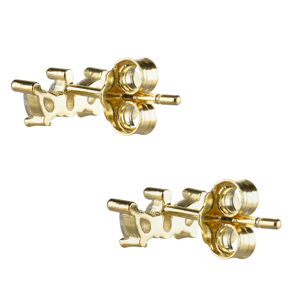 Серьги гвоздики ANDYWEN из стерлингового серебра 925 пробы с фианитом и винтом модные