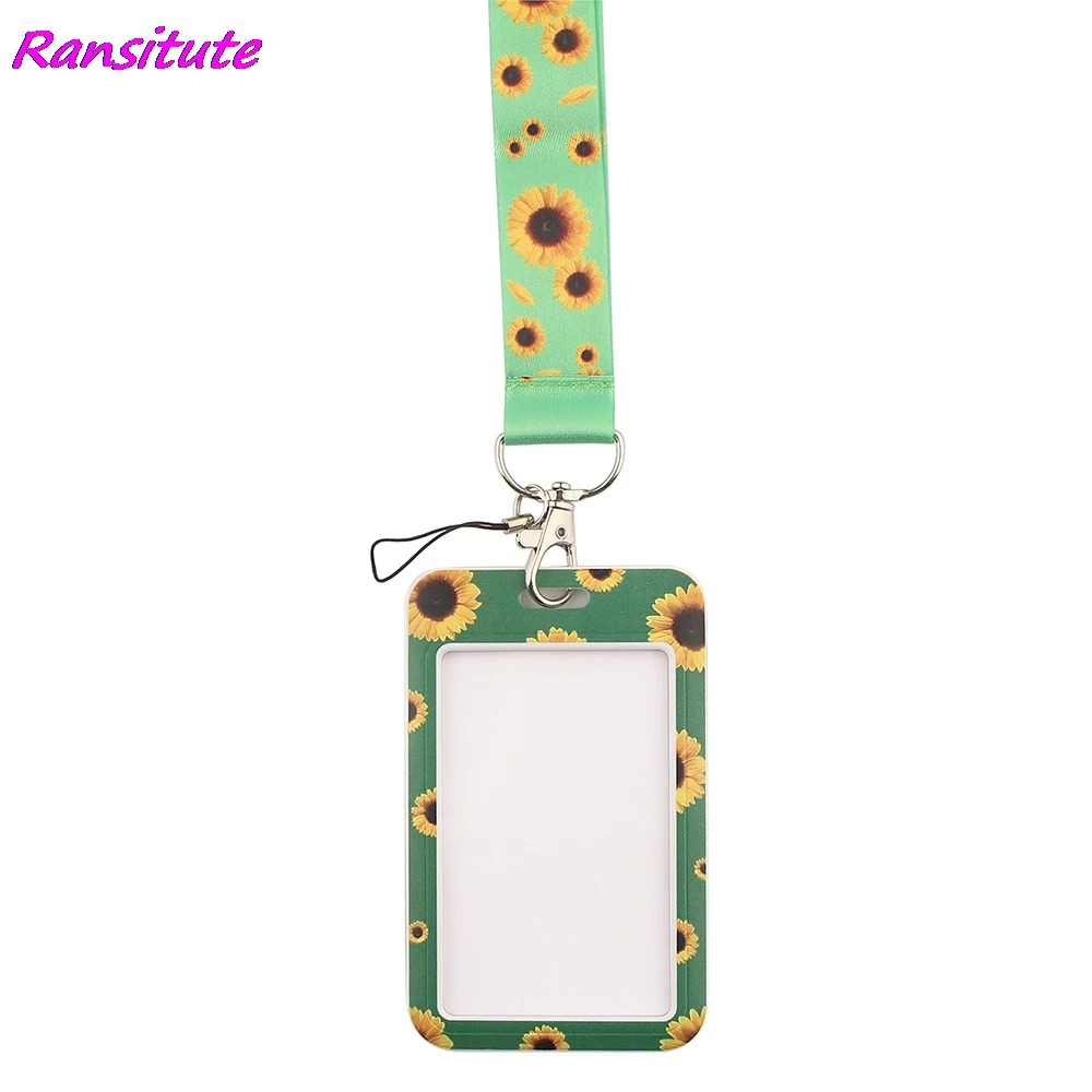 Ransitute R1488 зеленого цвета с изображением подсолнуха Скрытая инвалидности шнурки