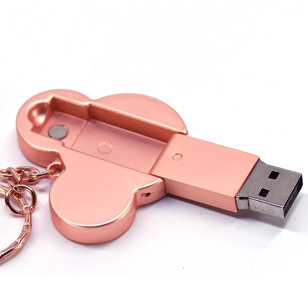 

metal pen drive rose gold silver usb flash drive 64GB 128GB 256GB Mouse Lanyard memory stick 4GB 8GB 16GB 32GB pendrive u stick