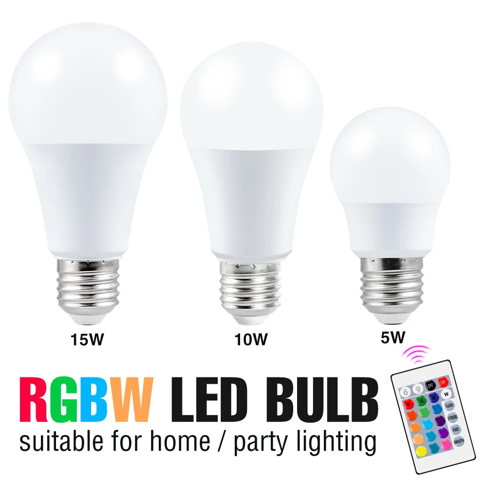 Светодиодная RGB лампа с регулируемой яркостью 220 В светодиодная умная RGBW