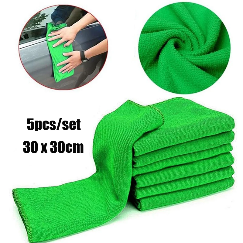 

5pcs/set 30 x 30 cm New Cloths Cleaning Duster Microfiber Car Wash Towel Auto Care Tools