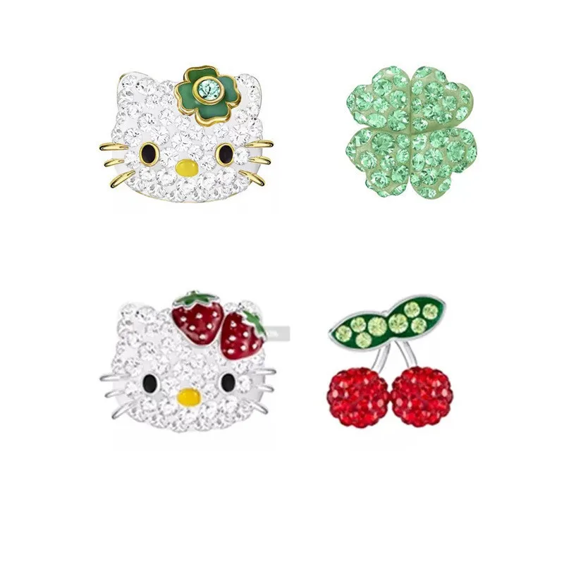 

2021 High Quality Fashion Jewelry Swa 1:1 Exquisite Chrysanthemum, Cat, Lip Gloss Women's Earrings Series Wholesale