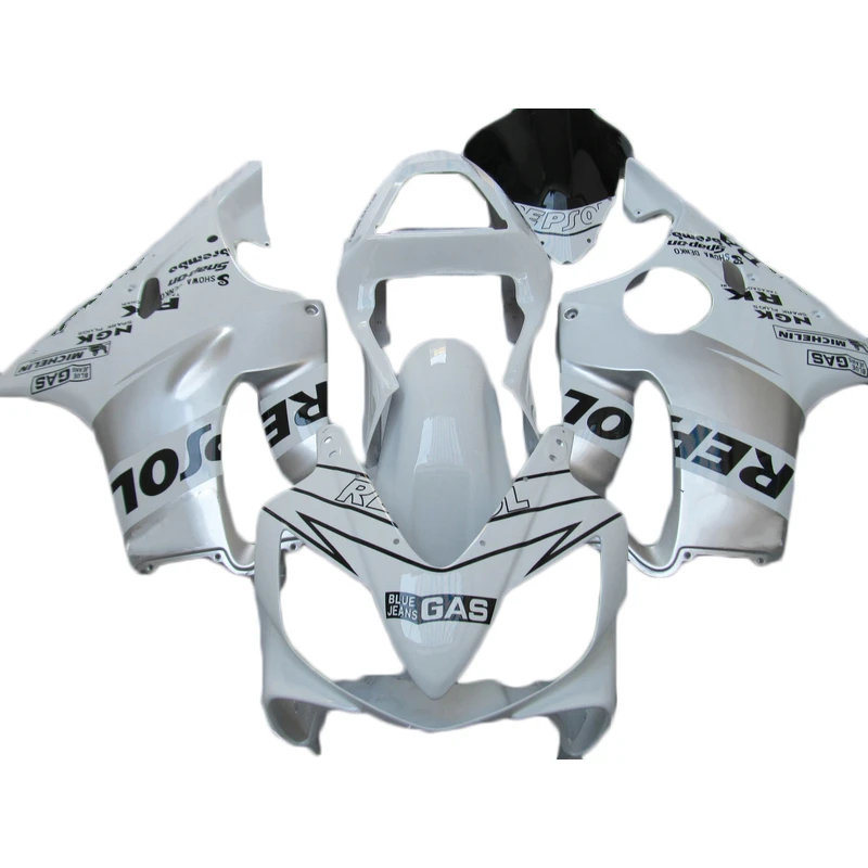 

Белый репсол обтекатель комплект для HONDA CBR 600 F4I 2001 2002 2003 ABS Пластиковые обтекатели CBR600 F4i 01 02 03 инъекция BQ53