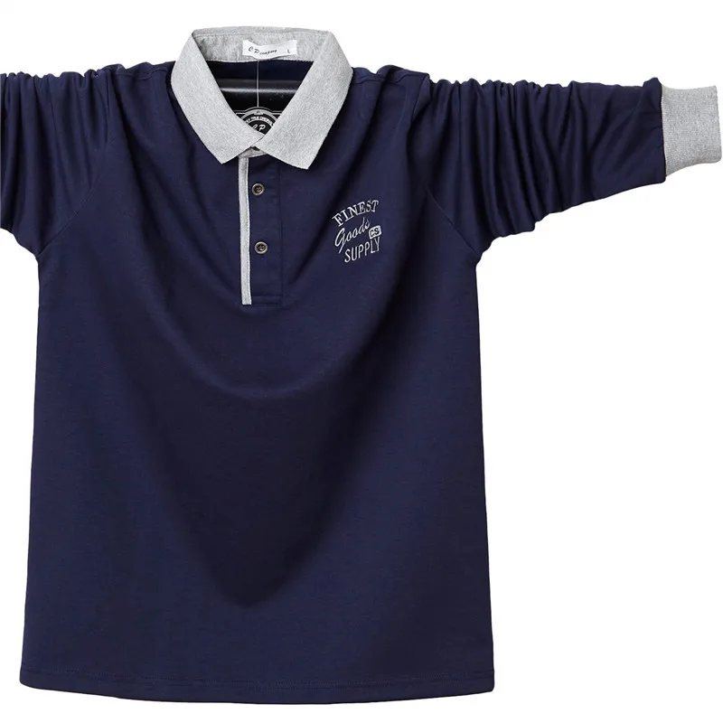 Men Polo Shirt long sleeve plus size 5xl 6xl Cotton Shirts Long Sleeve Homme Camisa | Мужская одежда