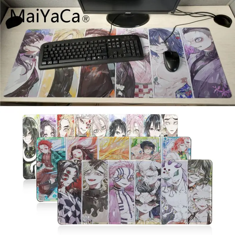 

Maiyaca Anime Demon Slayer Kimetsu No Yaiba Gaming Large Mouse Pad Computer Mousepad XXL Lock Edge Mause Pad Keyboard Desk Mat