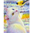 5d алмазная живопись сделай сам, вышивка кошками и птица и крест, алмазная вышивка, узоры животных, мозаика, Рождественский Декор для дома, подарок