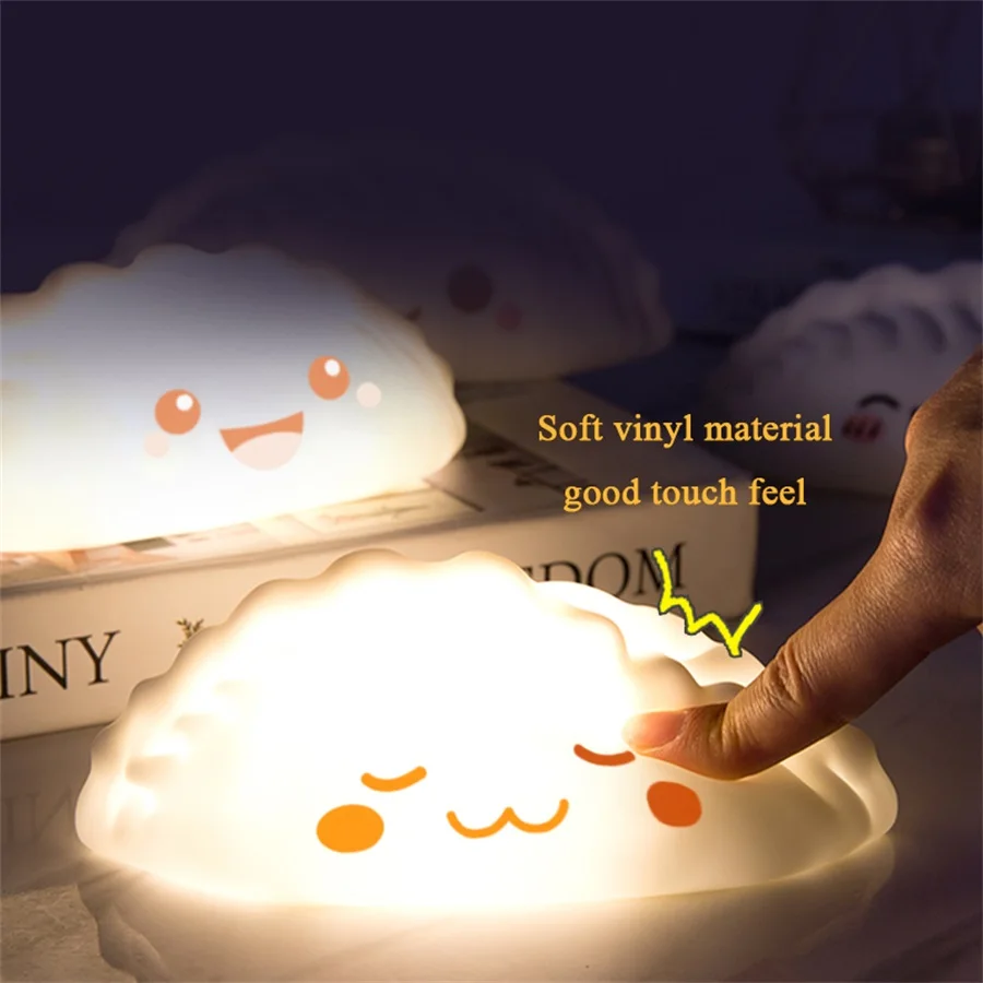Cute Colorful LED Night Light Bun Bear Pig Cartoon Bedroom Bedside Soft Lamp Christmas Kid Toy Gift Holiday Home Decoration | Лампы и