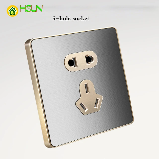 Бытовой матовый переключатель розетка панель 5 отверстий USB разъем 16A кондиционер розетка 1 банда 2 банды 3 банды 4 банды 1 способ 2 способ переключатель - Цвет: 5-hole socket
