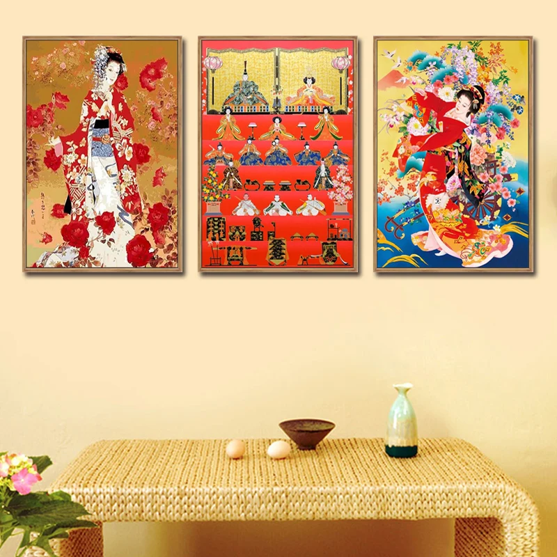 Diy краски по номерам картина рисунок Япония традиционная пользовательская