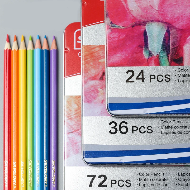 Масляный цветной карандаш премиум класса 12 24 36 72 деревянный Водостойкий