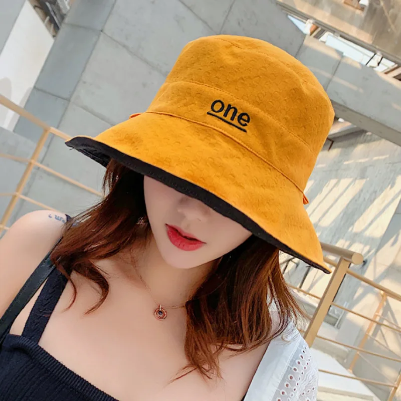 

Unisex Harajuku Women's Bucket Hat Fishing Outdoor Cap Women Bucket Fishing Hats Sunscreen Letter Embroidery Panama Hat Children