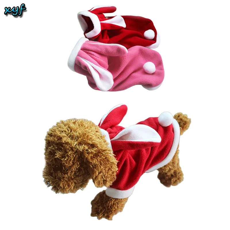 

XYF Одежда для собак, осенние и зимние костюмы, одежда в виде милого кролика на Хэллоуин, костюм-трансформер, Рождественский Костюм