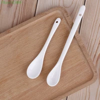 elegant largesmall pure white porcelain spoons mini kitchen bone ceramic tea coffee sugar dessert spoons