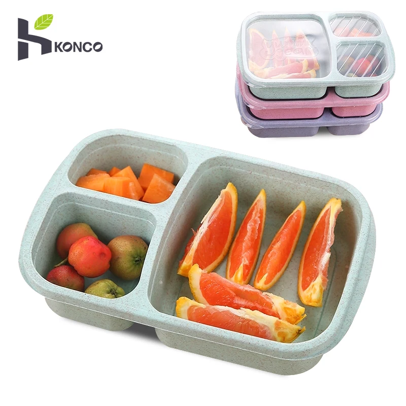 Отдельные Коробки для обедов 3 слоя портативная коробка бенто фруктов Еда