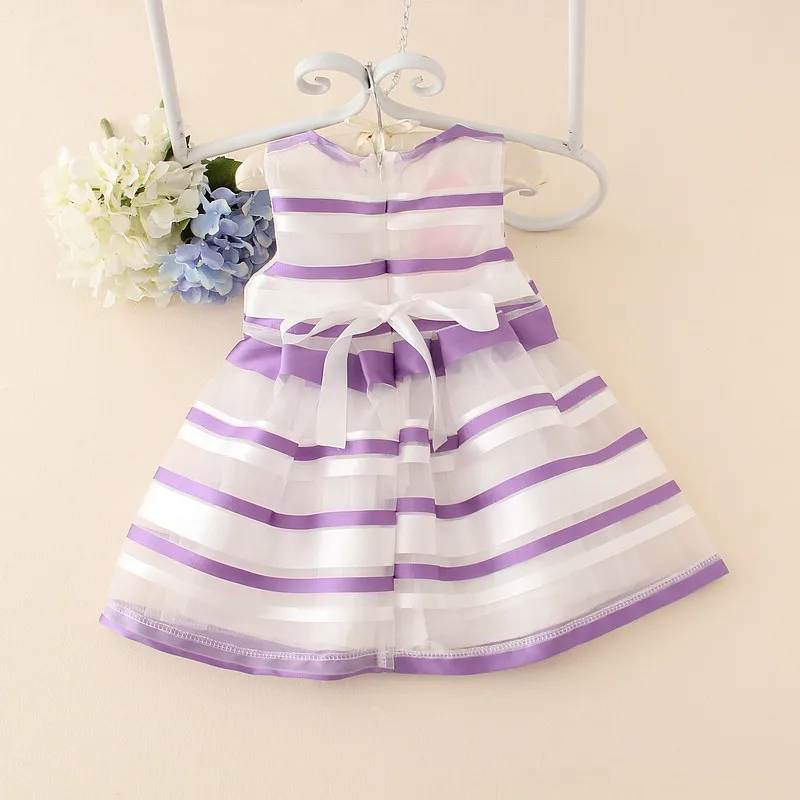 Детское праздничное платье без рукавов с ожерельем для маленьких девочек костюм